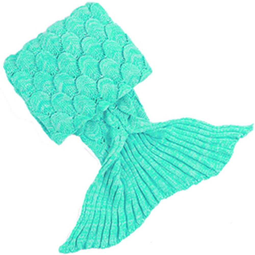 Hughapy Soft Mermaid Tail Blanket with Scale with carry bag